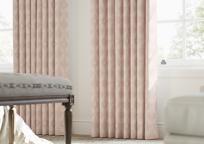 Trellis Prints, Vine and Bloom Rosies Pink - Made to Measure Curtains - Image 5